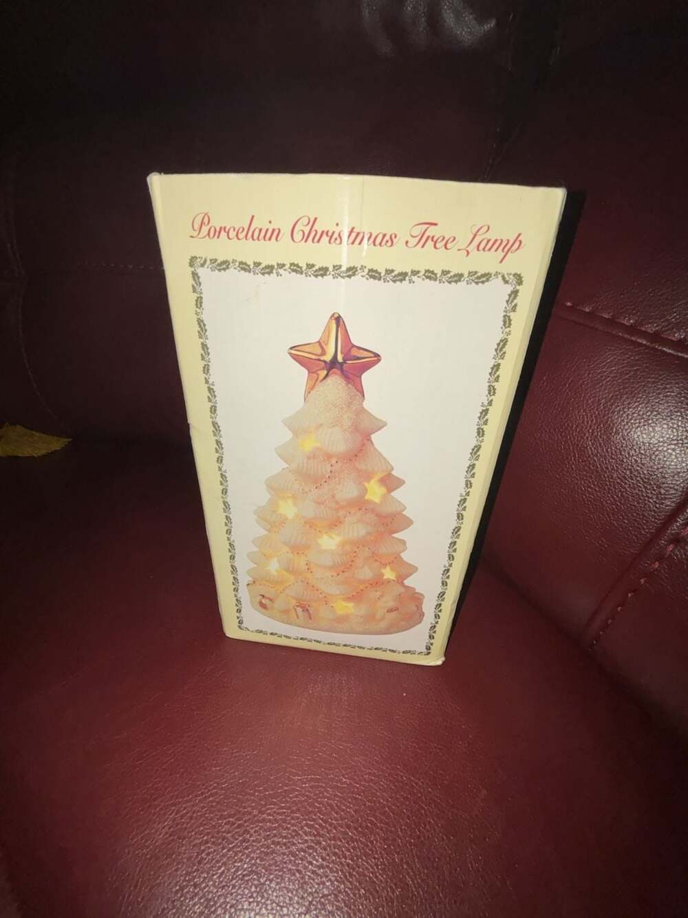 Vntg 90s International Bazaar Porcelain Christmas Tree Lamp Tested- Works